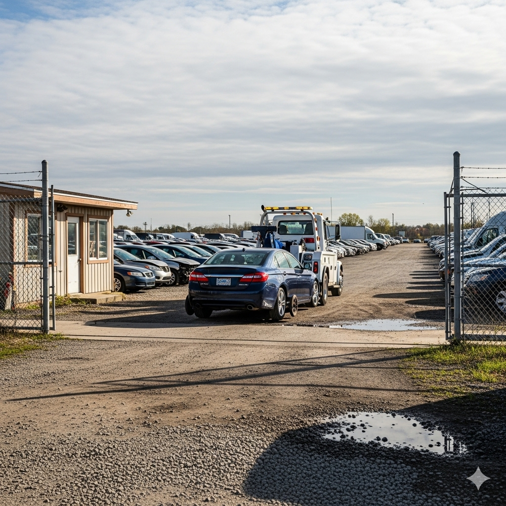 Commercial fleet recovery yard
